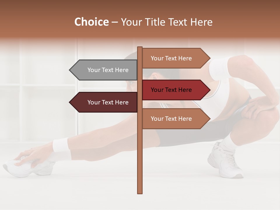 Fitness Beauty Stretch PowerPoint Template