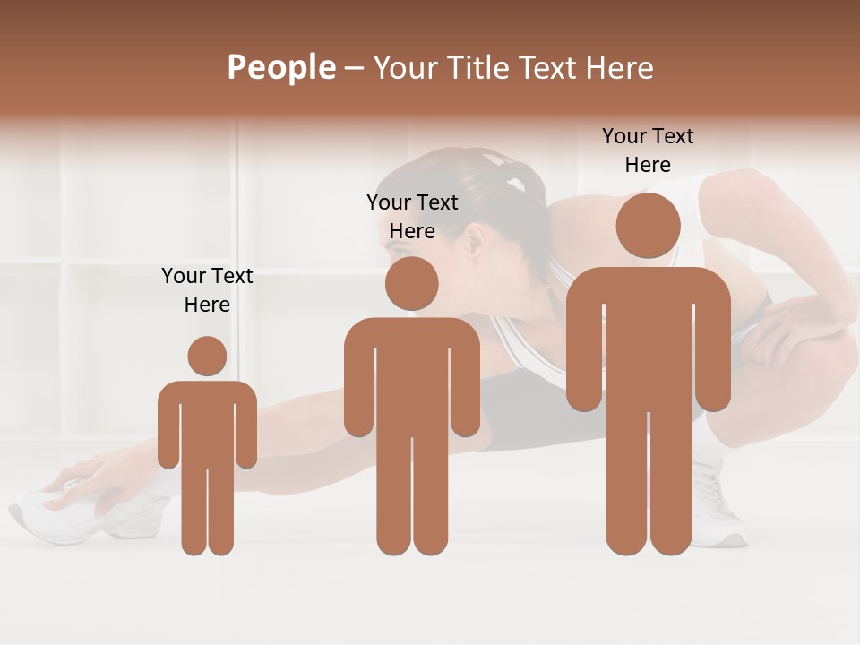 Fitness Beauty Stretch PowerPoint Template