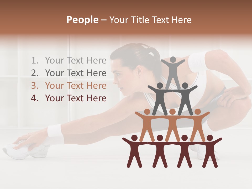 Fitness Beauty Stretch PowerPoint Template