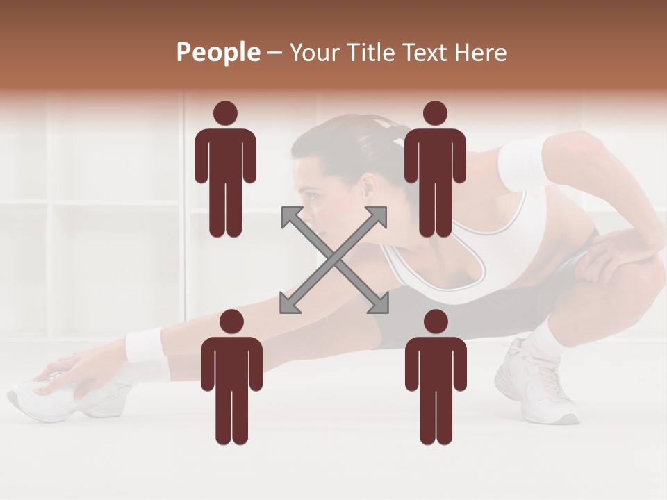 Fitness Beauty Stretch PowerPoint Template