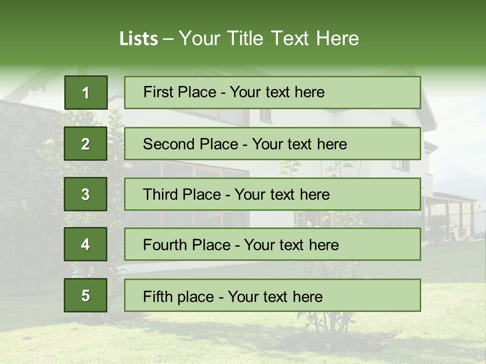 Mortgage Contemporary Grass PowerPoint Template