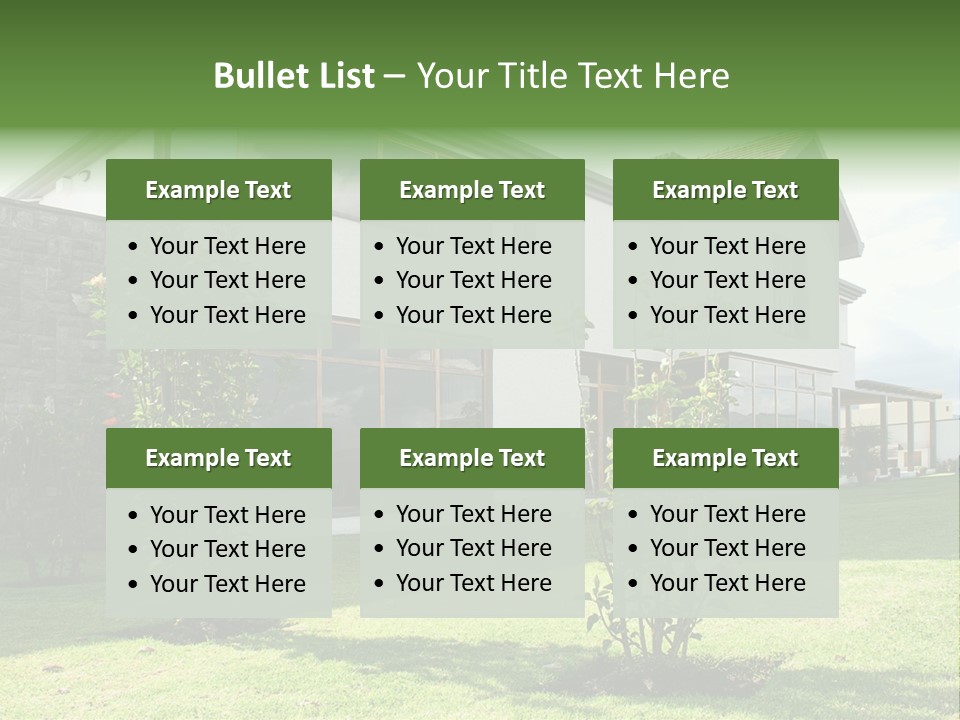 Mortgage Contemporary Grass PowerPoint Template