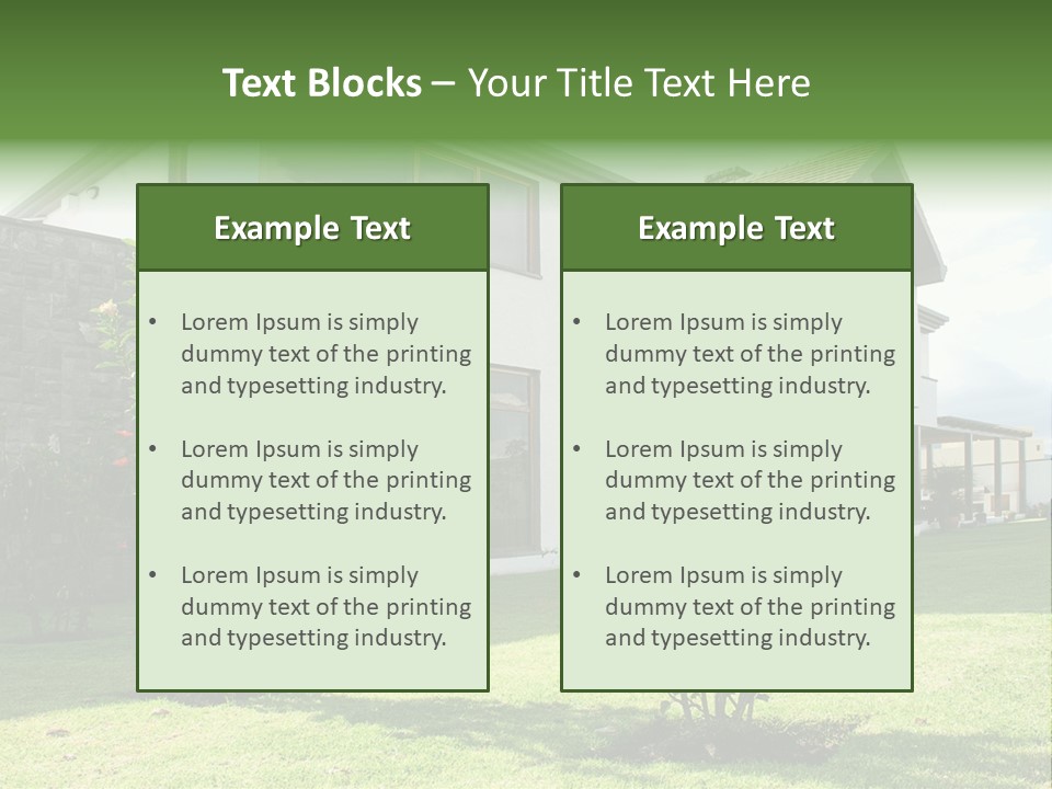Mortgage Contemporary Grass PowerPoint Template