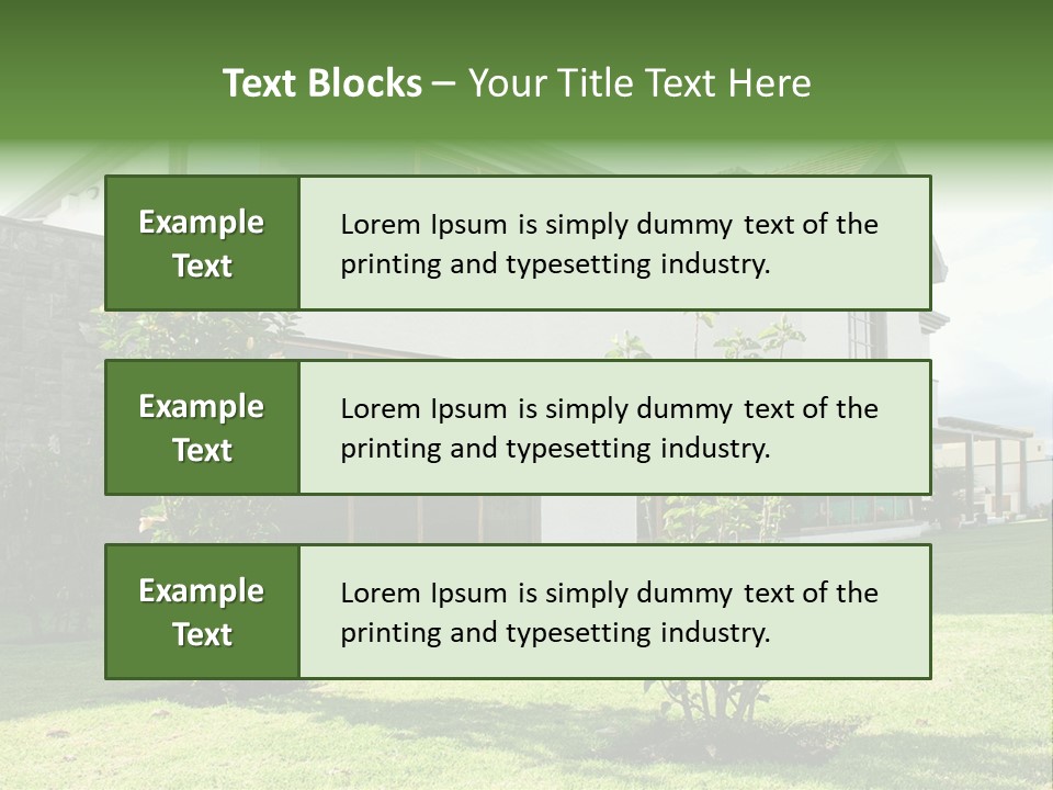 Mortgage Contemporary Grass PowerPoint Template