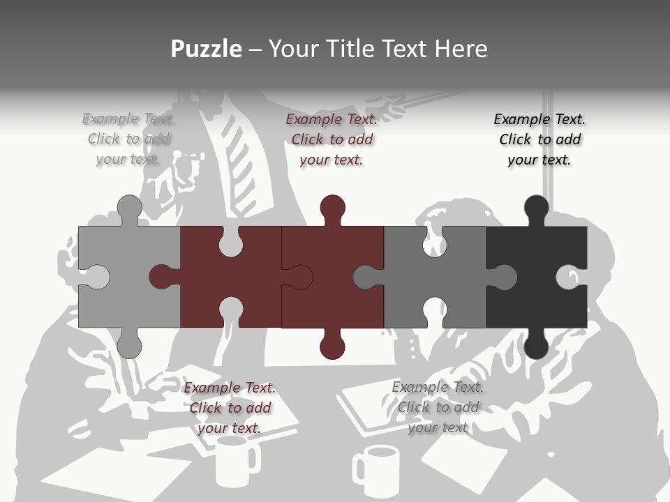 People Offices Pointing PowerPoint Template