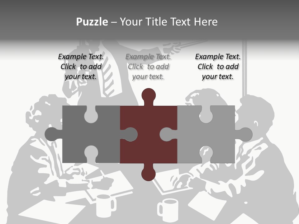 People Offices Pointing PowerPoint Template