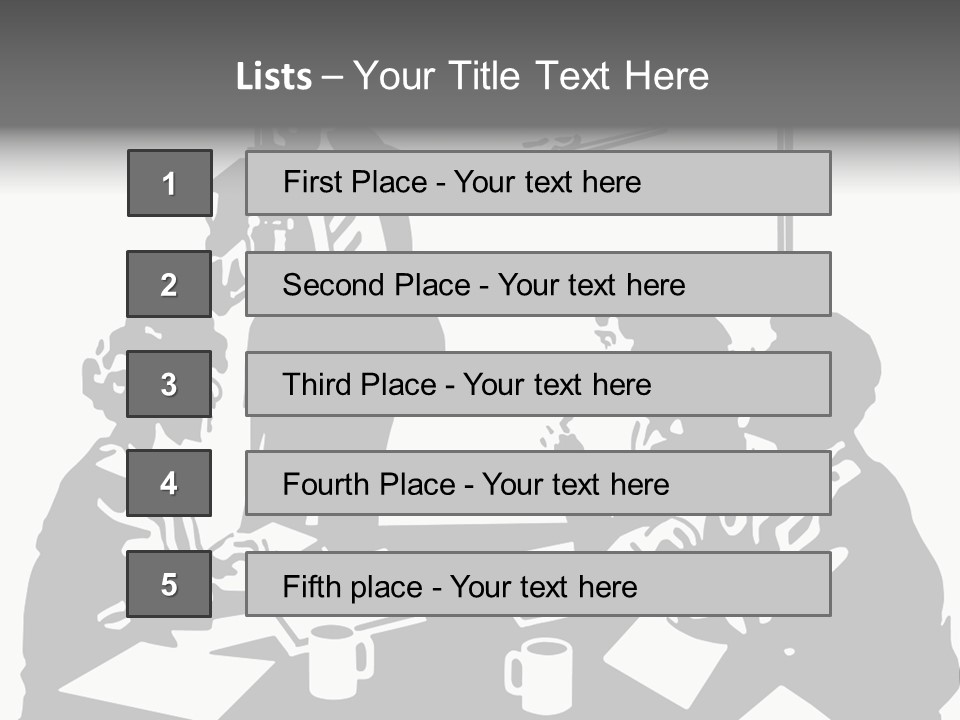 People Offices Pointing PowerPoint Template