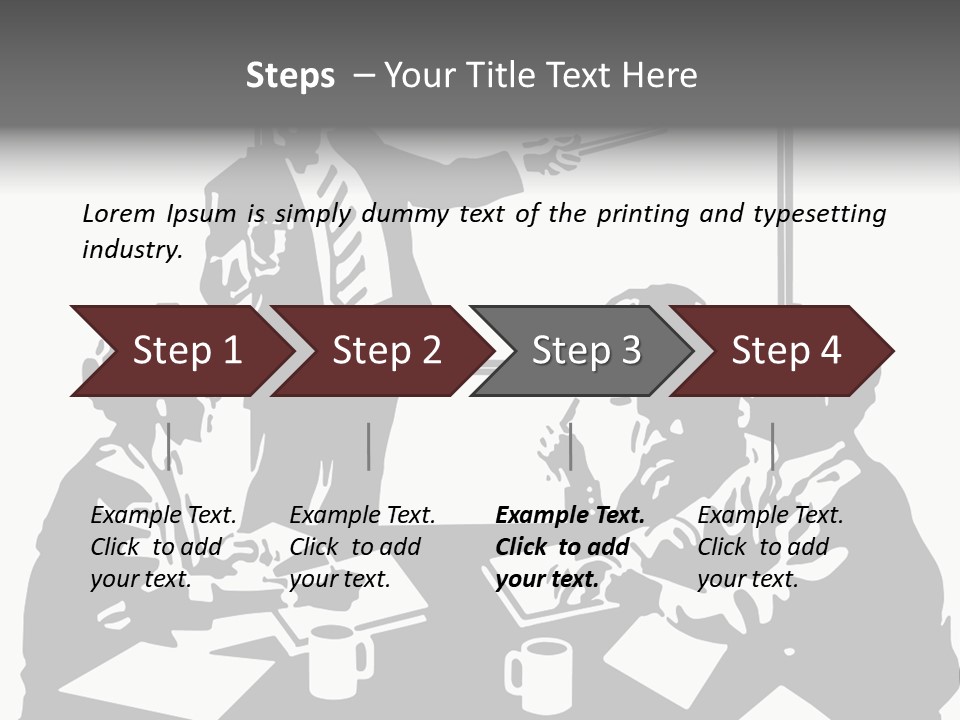 People Offices Pointing PowerPoint Template