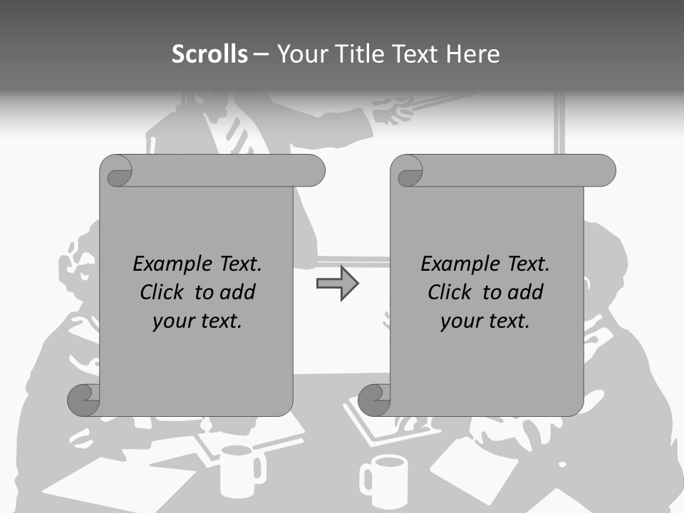 People Offices Pointing PowerPoint Template