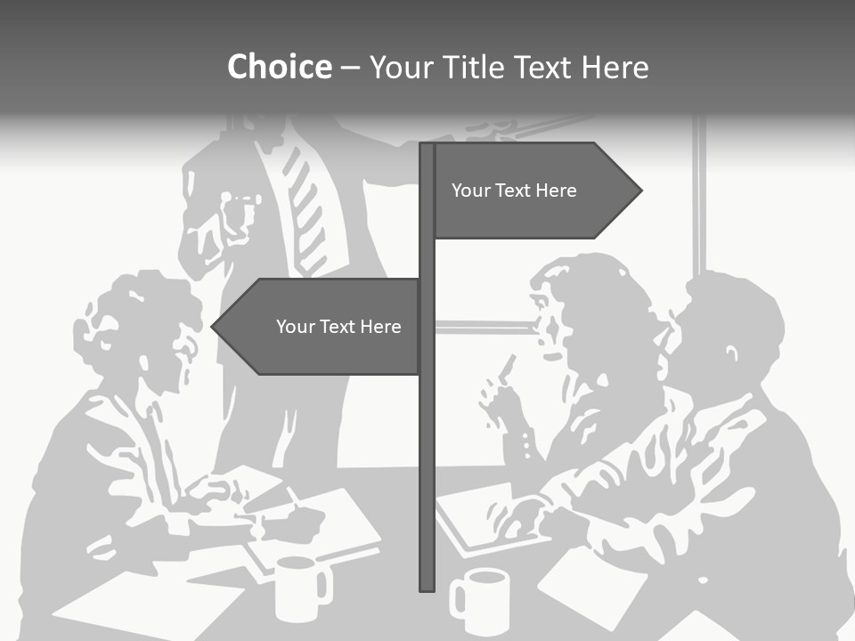 People Offices Pointing PowerPoint Template