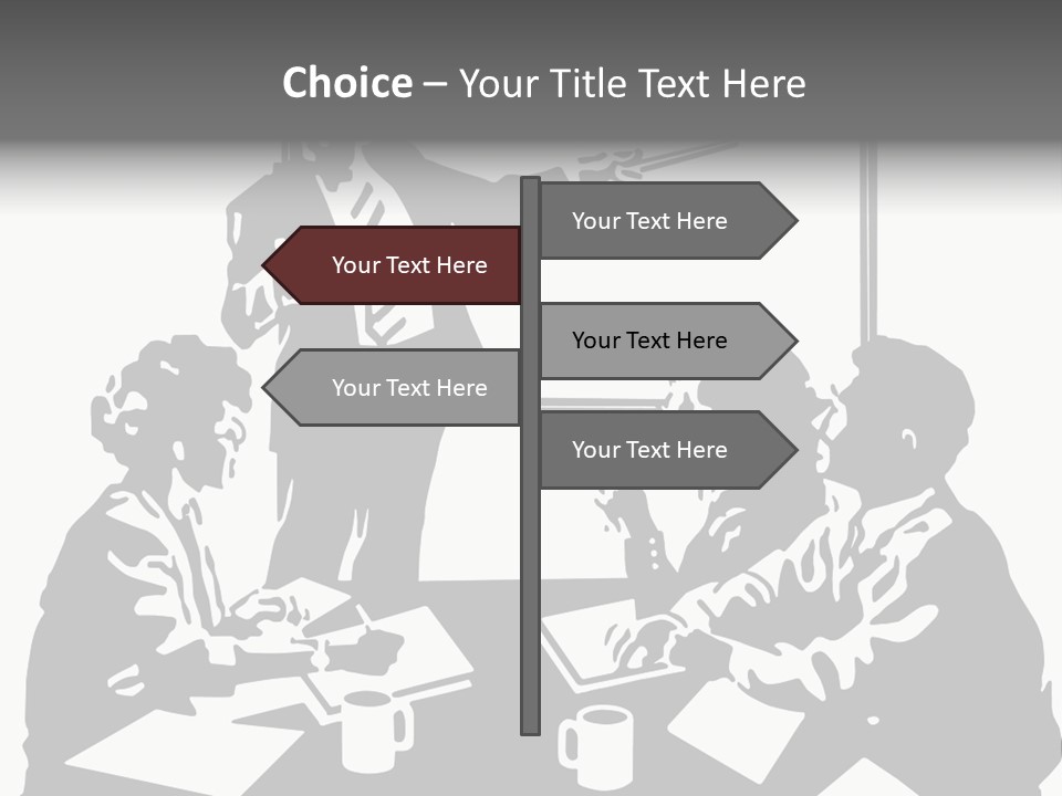 People Offices Pointing PowerPoint Template