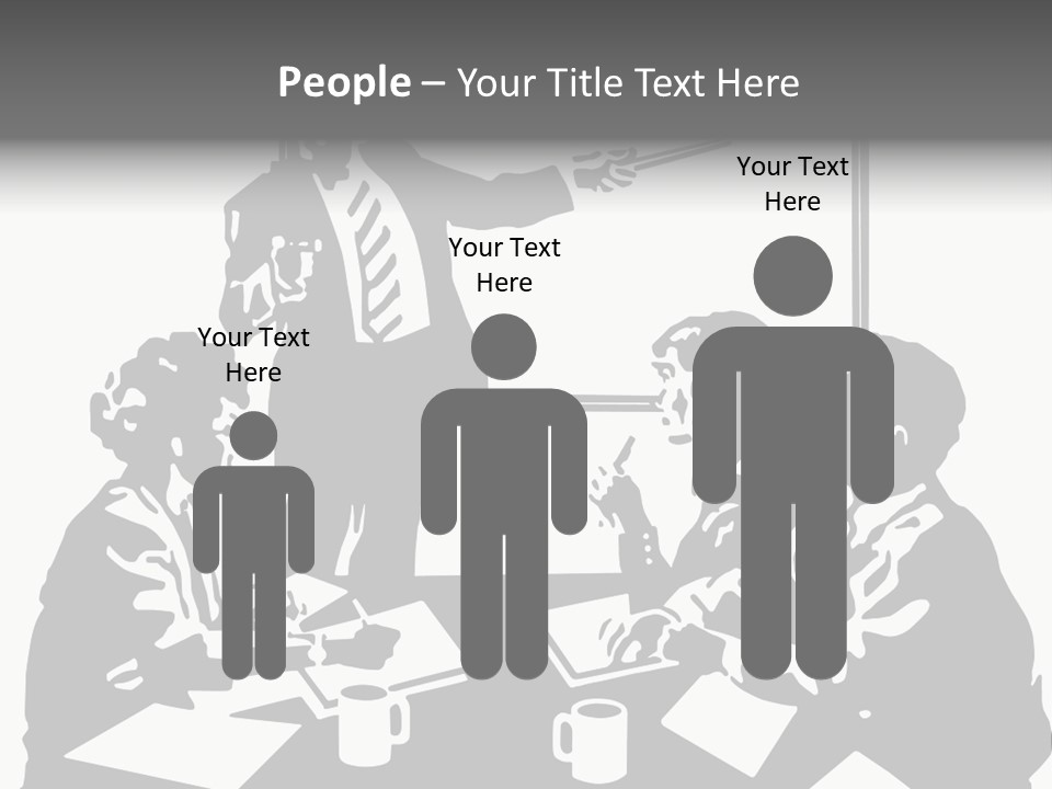 People Offices Pointing PowerPoint Template