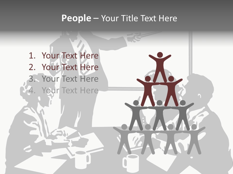 People Offices Pointing PowerPoint Template