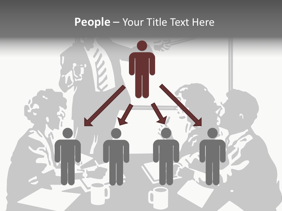 People Offices Pointing PowerPoint Template