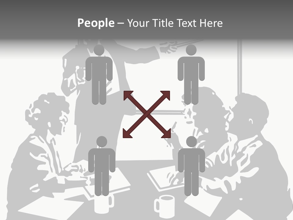 People Offices Pointing PowerPoint Template