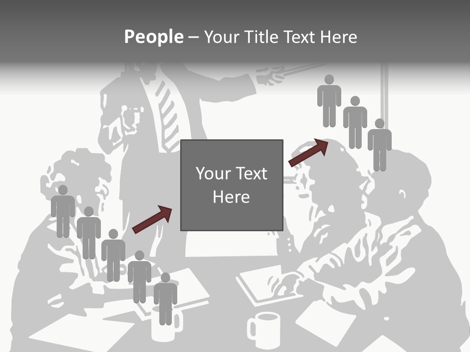 People Offices Pointing PowerPoint Template