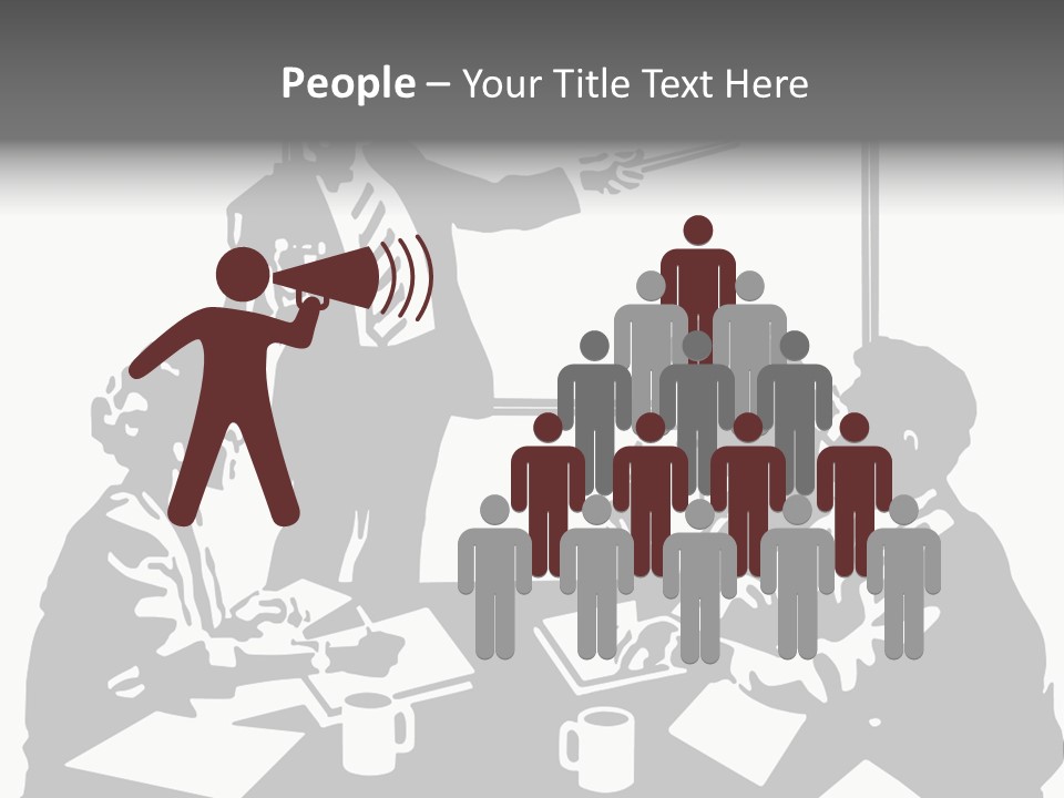 People Offices Pointing PowerPoint Template