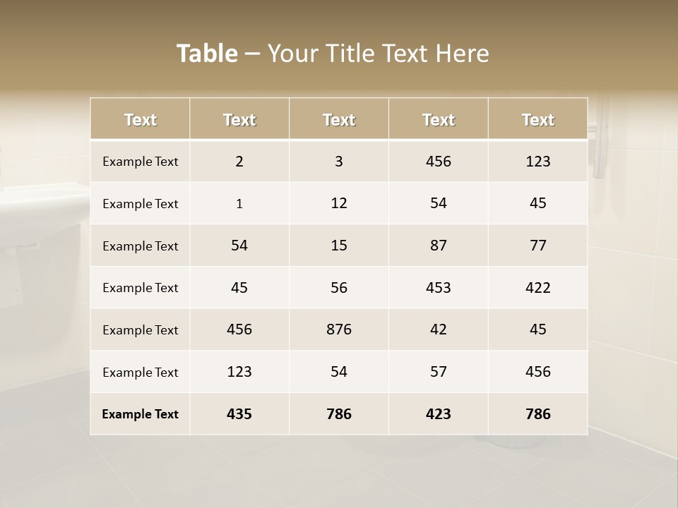 Free Sink Equipment PowerPoint Template
