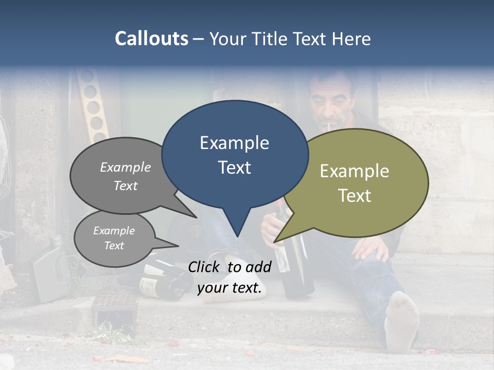 Problem Beard Lonely PowerPoint Template