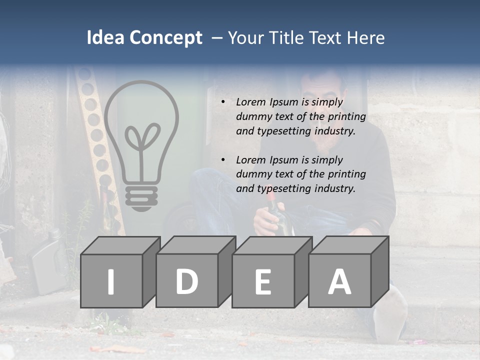 Problem Beard Lonely PowerPoint Template