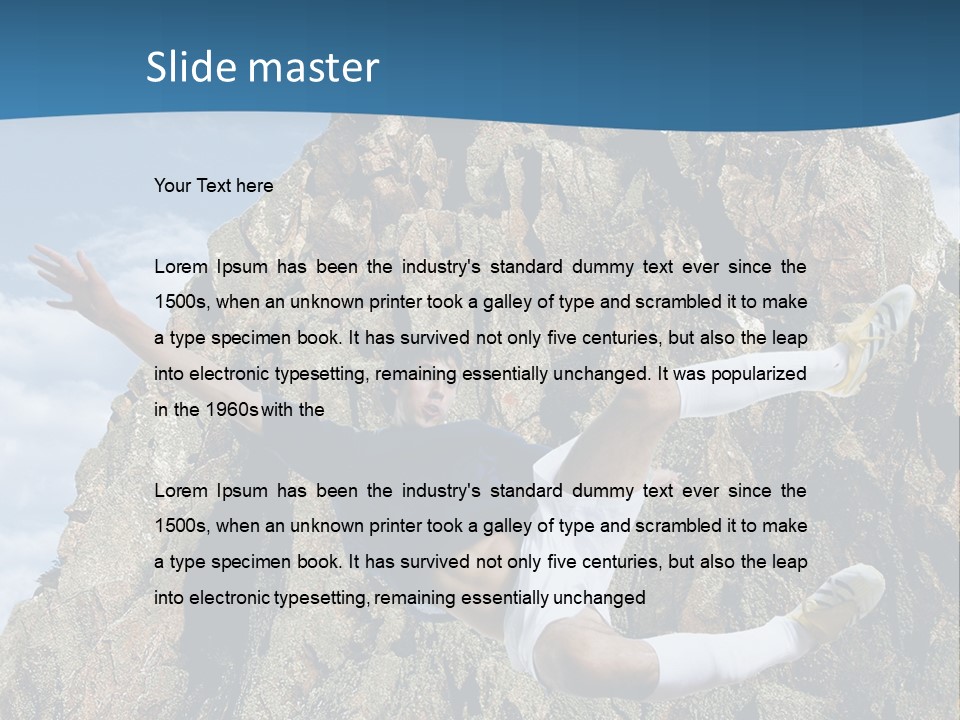 Coastline Rock Cliff PowerPoint Template