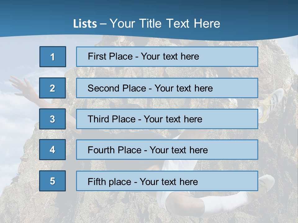 Coastline Rock Cliff PowerPoint Template