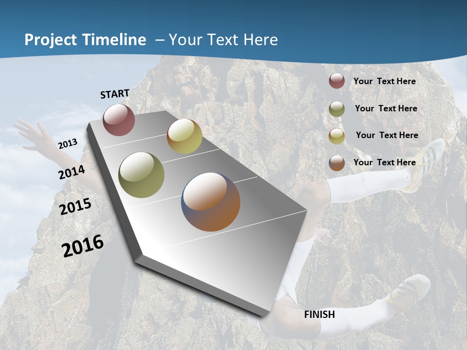 Coastline Rock Cliff PowerPoint Template