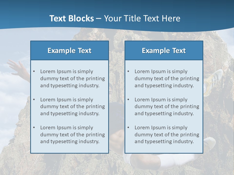 Coastline Rock Cliff PowerPoint Template