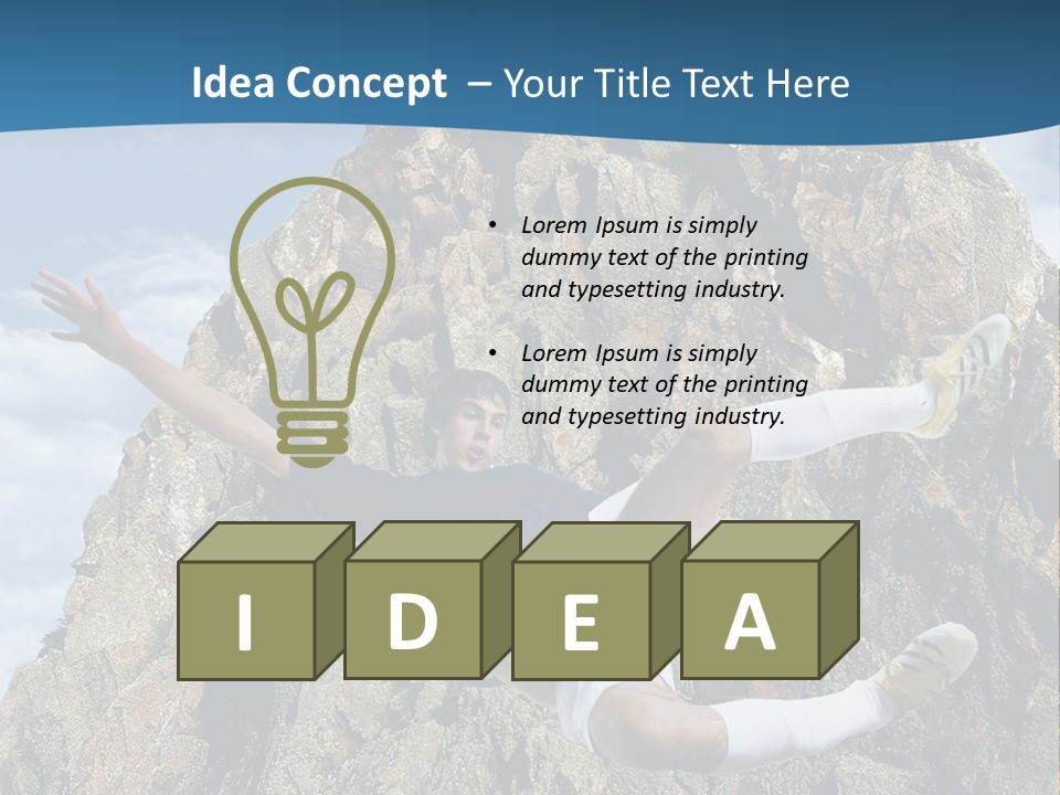 Coastline Rock Cliff PowerPoint Template