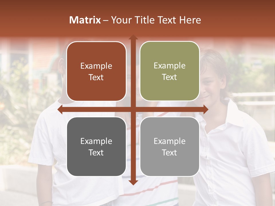 A Group Of Young Boys Standing Next To Each Other PowerPoint Template