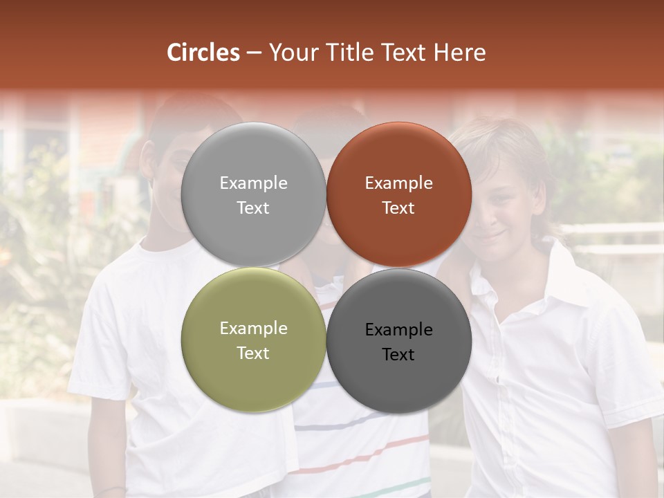 A Group Of Young Boys Standing Next To Each Other PowerPoint Template