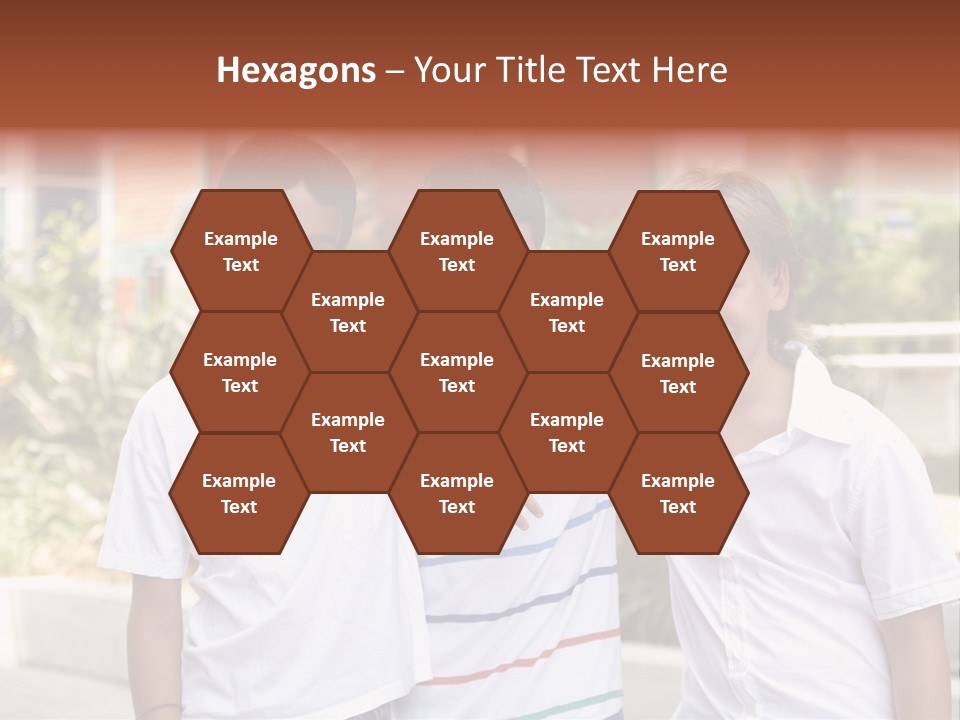 A Group Of Young Boys Standing Next To Each Other PowerPoint Template