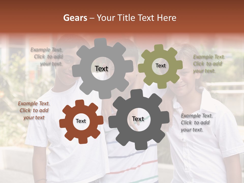 A Group Of Young Boys Standing Next To Each Other PowerPoint Template