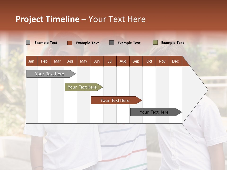 A Group Of Young Boys Standing Next To Each Other PowerPoint Template