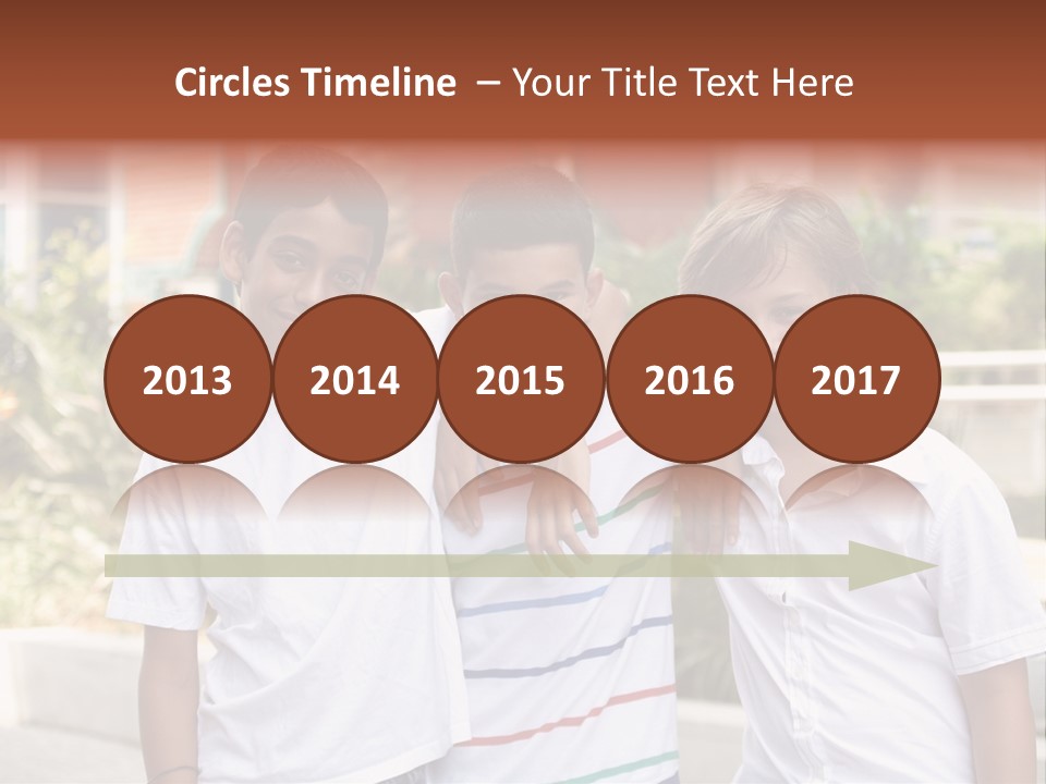 A Group Of Young Boys Standing Next To Each Other PowerPoint Template