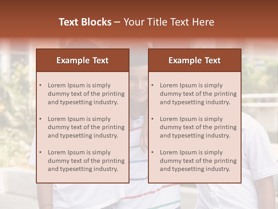 A Group Of Young Boys Standing Next To Each Other PowerPoint Template