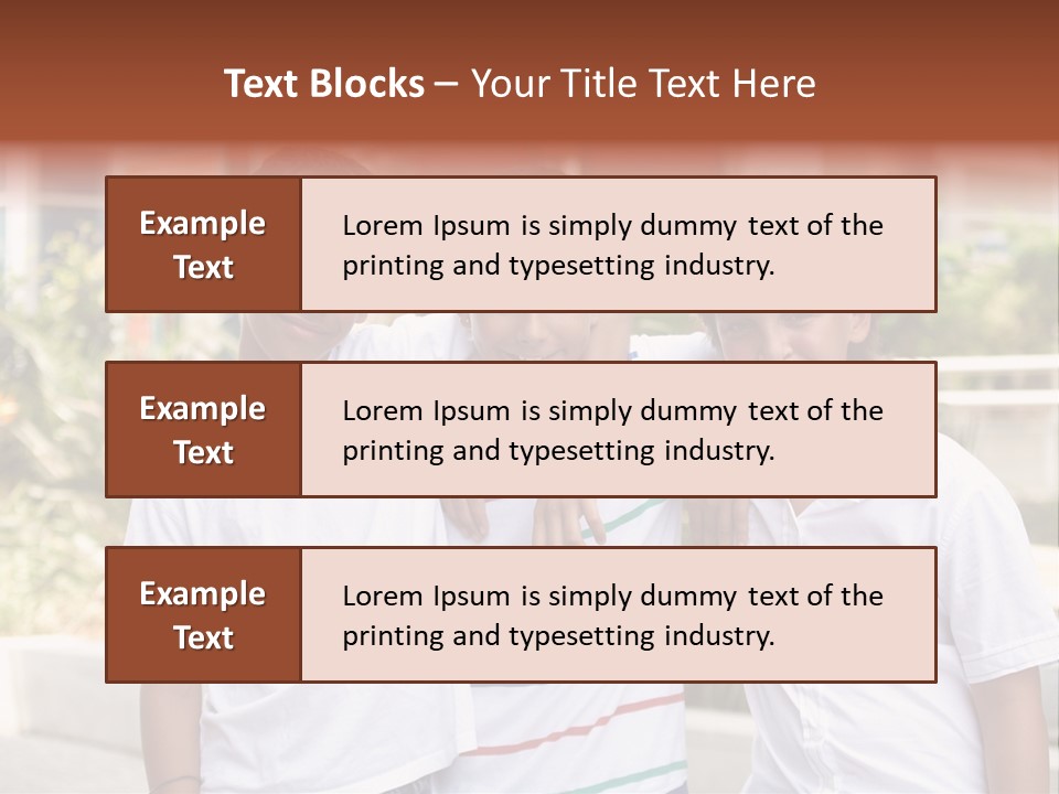 A Group Of Young Boys Standing Next To Each Other PowerPoint Template