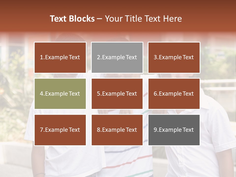 A Group Of Young Boys Standing Next To Each Other PowerPoint Template