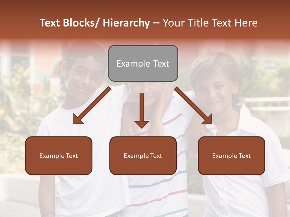 A Group Of Young Boys Standing Next To Each Other PowerPoint Template