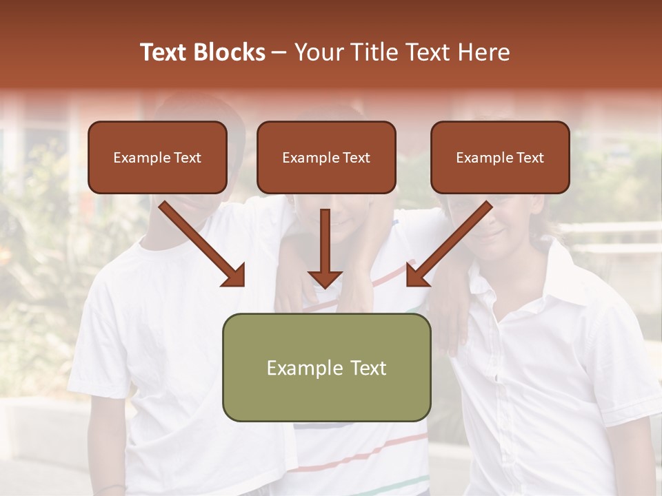 A Group Of Young Boys Standing Next To Each Other PowerPoint Template