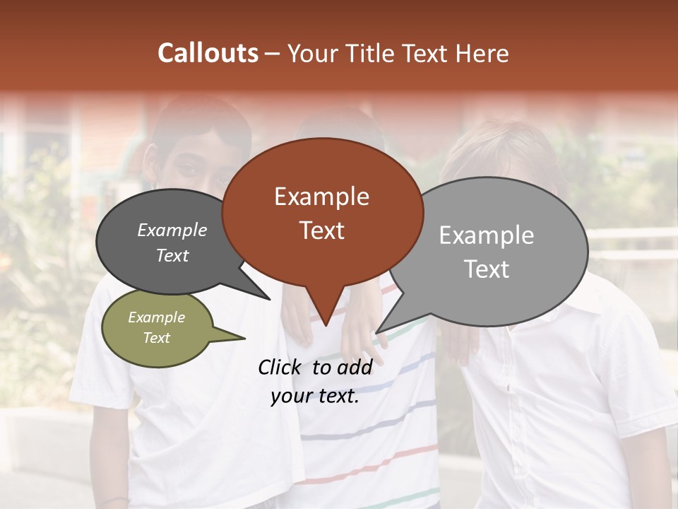 A Group Of Young Boys Standing Next To Each Other PowerPoint Template