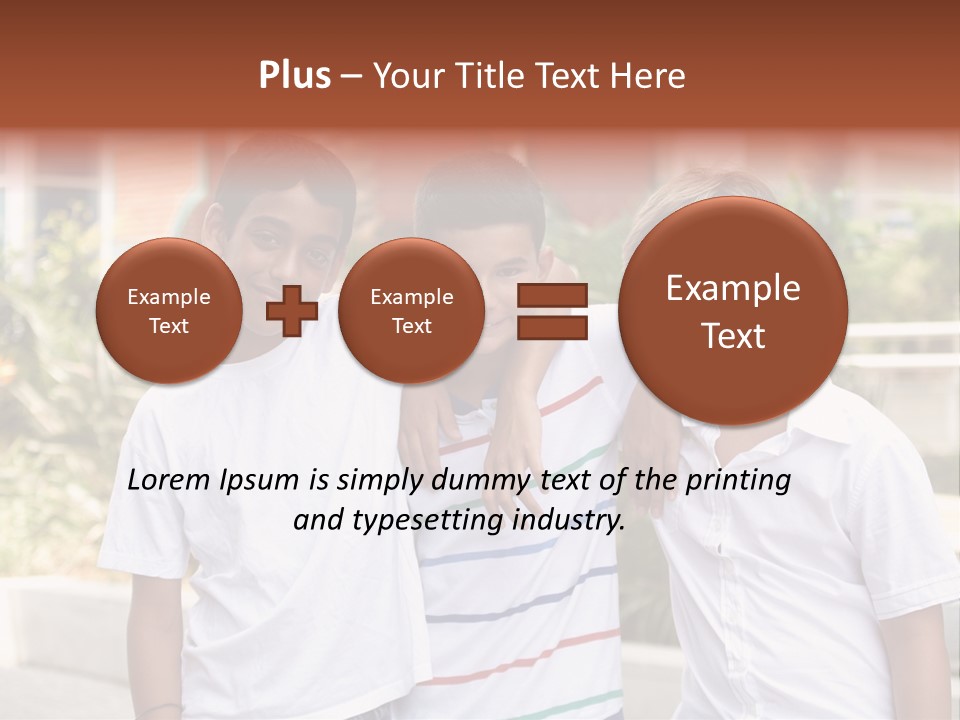 A Group Of Young Boys Standing Next To Each Other PowerPoint Template
