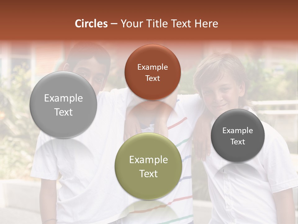 A Group Of Young Boys Standing Next To Each Other PowerPoint Template