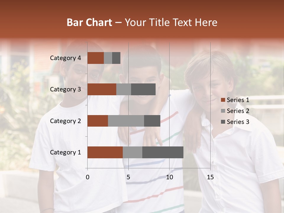 A Group Of Young Boys Standing Next To Each Other PowerPoint Template