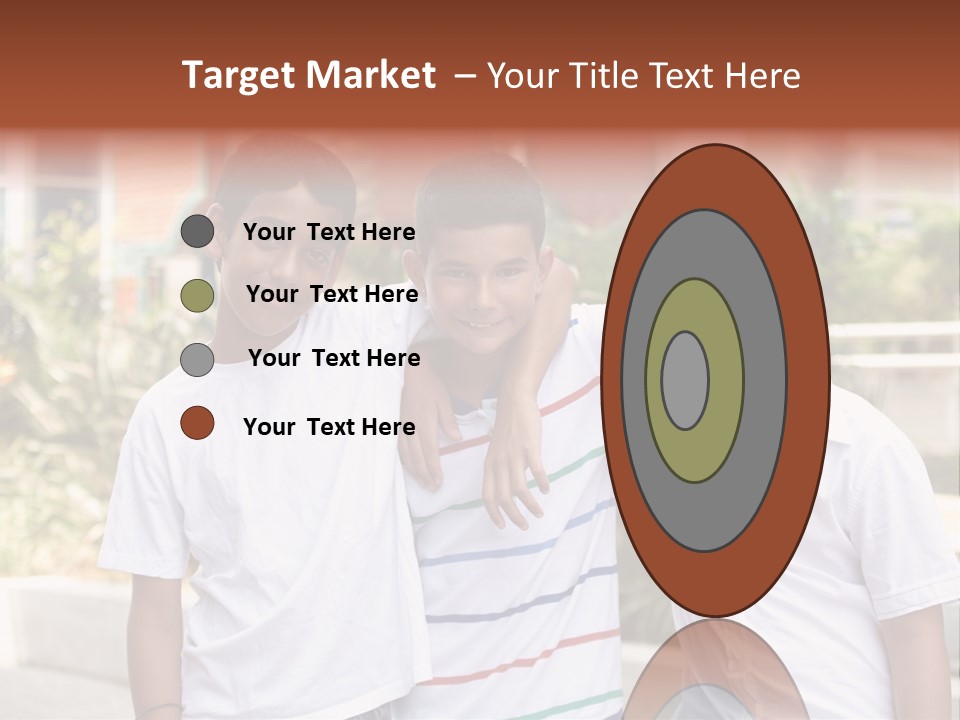 A Group Of Young Boys Standing Next To Each Other PowerPoint Template