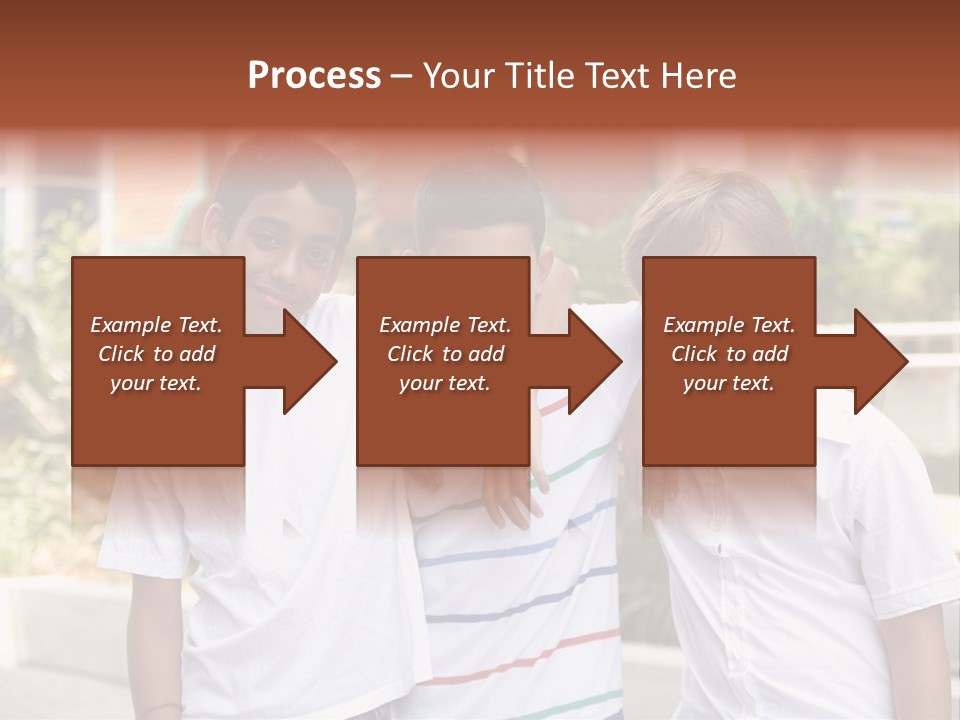 A Group Of Young Boys Standing Next To Each Other PowerPoint Template