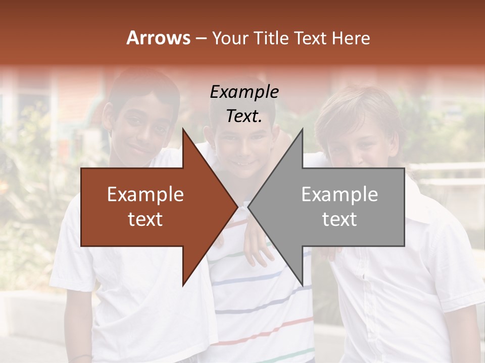 A Group Of Young Boys Standing Next To Each Other PowerPoint Template