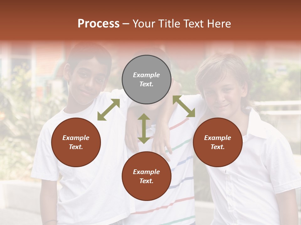 A Group Of Young Boys Standing Next To Each Other PowerPoint Template