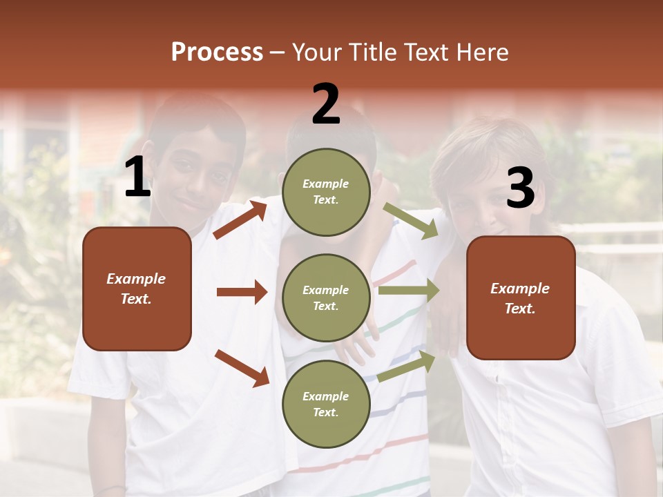 A Group Of Young Boys Standing Next To Each Other PowerPoint Template