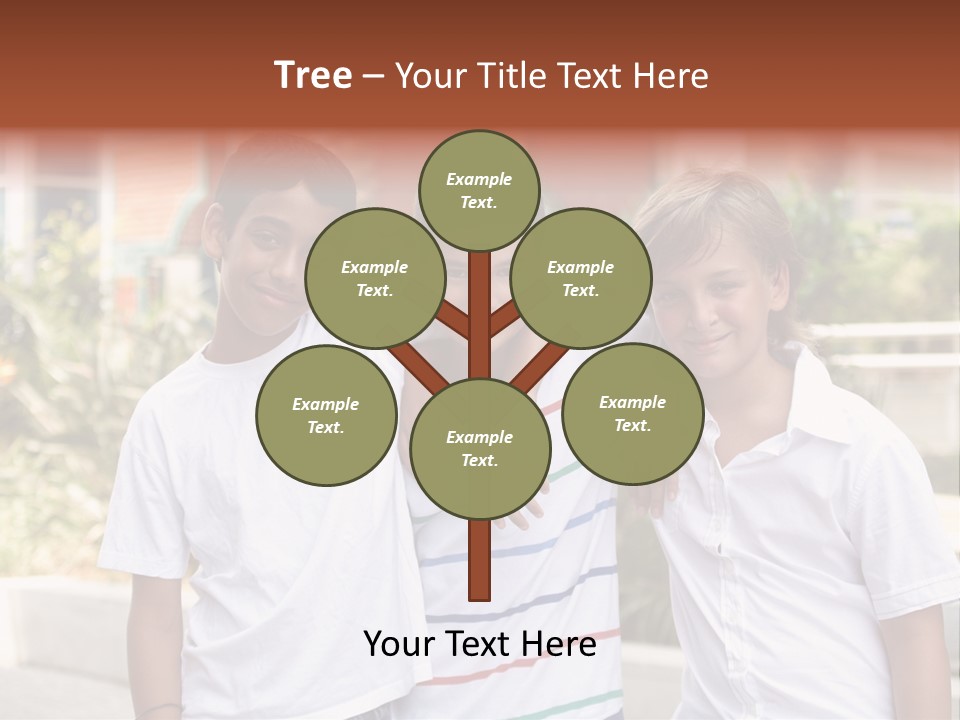 A Group Of Young Boys Standing Next To Each Other PowerPoint Template